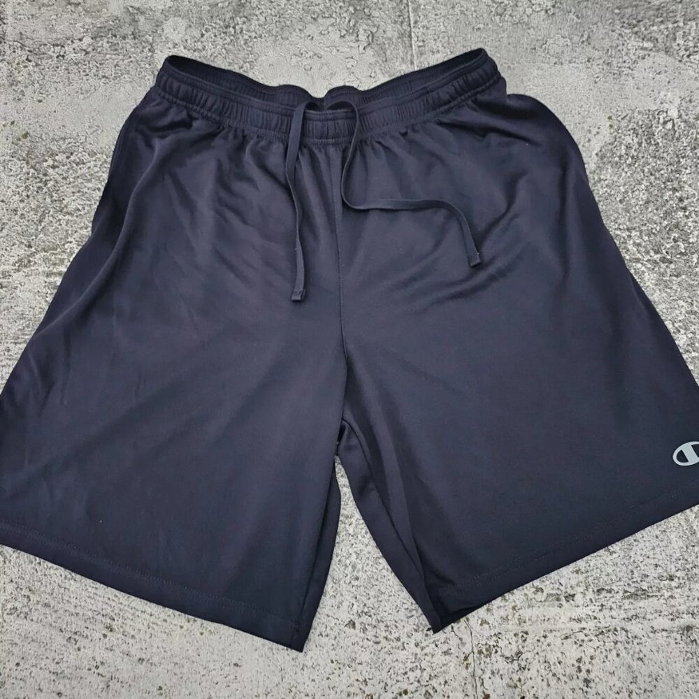 Shorts Champion Men Shorts Navy Blue Sport Shorts Draw String Size XL